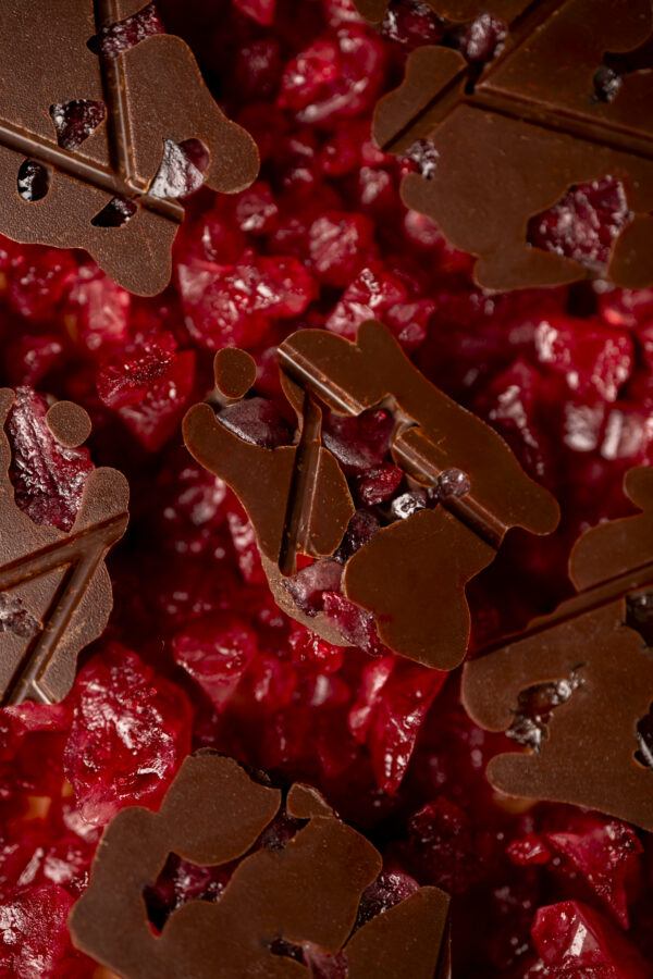 Cristaux de fraise chocolatés